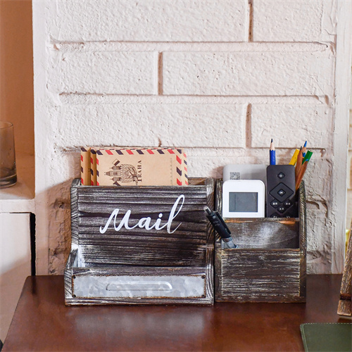 Wholesale Wood Tabletop Mail Organizer